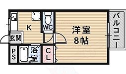ハイツレジーナ 1Kの間取図画像