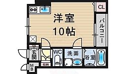 ラソ・ラ南花屋敷 ワンルームの間取図画像