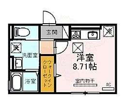 D-roomクロス ワンルームの間取図画像