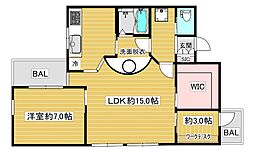 ゴールデンラピス 1SLDKの間取図画像