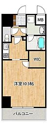 グリーンテラス尼崎 1Kの間取図画像