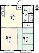 東宮アパート B棟 201 ｜ 佐賀県佐賀市開成5丁目（賃貸アパート2DK・2階・39.74㎡） その2