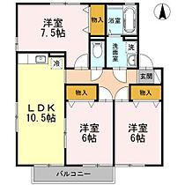 シャルムタウン開成 B205 ｜ 佐賀県佐賀市開成6丁目（賃貸アパート3LDK・2階・70.39㎡） その2