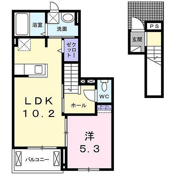 ベラ・ルーチェ 204｜佐賀県佐賀市多布施4丁目(賃貸アパート1LDK・2階・52.58㎡)の写真 その2