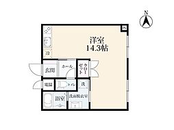 アクアグリーン高木 ワンルームの間取図画像