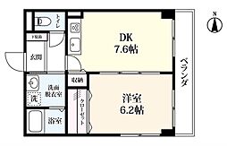 シンフォニィ駅前中央 1DKの間取図画像