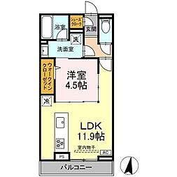 フォーティスMGH 1LDKの間取図画像