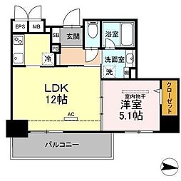 adorable 1LDKの間取図画像