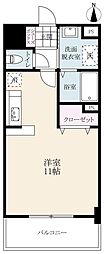 ロイヤルビーズ駅南 ワンルームの間取図画像