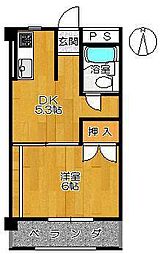 フェマール18 1DKの間取図画像