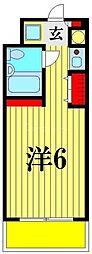 JR常磐線 馬橋駅 徒歩5分の賃貸マンション 12階ワンルームの間取り