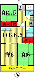 JR常磐線 北松戸駅 徒歩12分の賃貸マンション 5階3DKの間取り