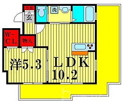 Hi-Rose 3階1LDKの間取り