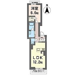 ハウス栄 1LDKの間取図画像