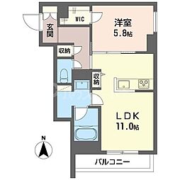 ハウス栄 1LDKの間取図画像