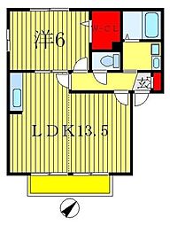 ル・マリアージュ 1LDKの間取図画像