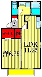 アルカンシェル 1LDKの間取図画像