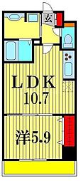 PreciousU 1LDKの間取図画像