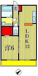 エスペランサ 1LDKの間取図画像