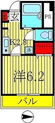 ＧＭウエストハイツ 10階1Kの間取り