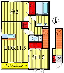 アルプス 2LDKの間取図画像