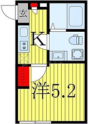 COZY NOOK 1階1Kの間取り