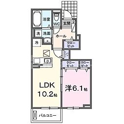ナチュール　メゾン 1階1LDKの間取り