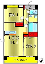 間取図画像 2LDK