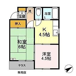 グリーンハウス 2Kの間取図画像