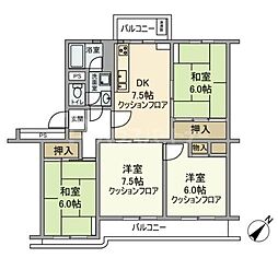 柏グリーンハイツG棟 4DKの間取図画像