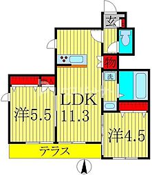 間取図画像 2LDK