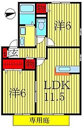 ヴィラ・エスペランサA 2LDKの間取図画像