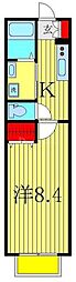 セナリオフォルム北柏2 1Kの間取図画像