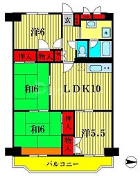マンション沼南エリカ7号棟 4LDKの間取図画像