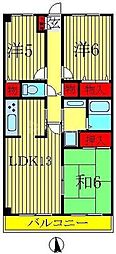 木崎台マンション 3LDKの間取図画像
