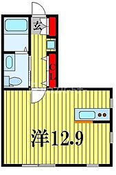 HS柏 ワンルームの間取図画像