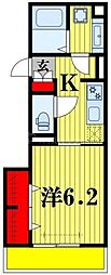 リバービレッジ 1Kの間取図画像