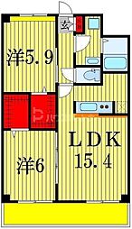 アーバニタ 2LDKの間取図画像