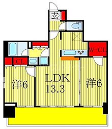 ラグゼナ流山おおたかの森 2LDKの間取図画像