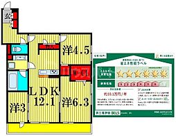 d-kuutio(ディークッティオ) 3LDKの間取図画像