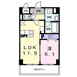 Y's STATE 天王台 1LDKの間取図画像