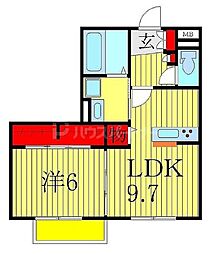 モアニおおたか 1LDKの間取図画像