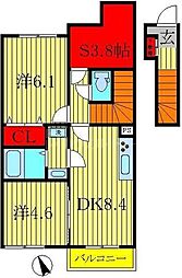 ツインクルシャトーB 2SDKの間取図画像