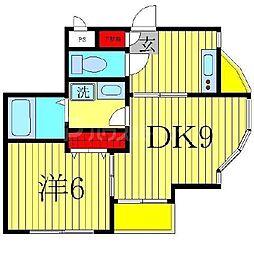 コンフォート 1LDKの間取図画像