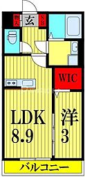 メゾン・ドゥ・アッシュ 1LDKの間取図画像