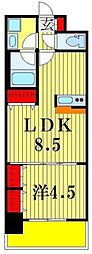 ラグゼナ流山おおたかの森 1LDKの間取図画像