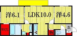 リコリス 2LDKの間取図画像