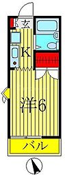 東台幸苑 1Kの間取図画像