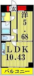 モアナレジデンス 1LDKの間取図画像