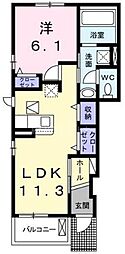 ドリーム2 1LDKの間取図画像